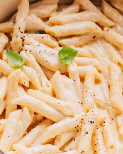 Penne with Alfredo sauce