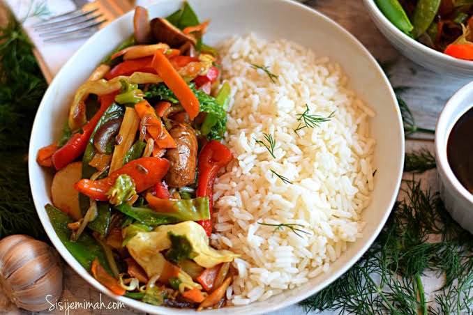 Rice With vege sauce